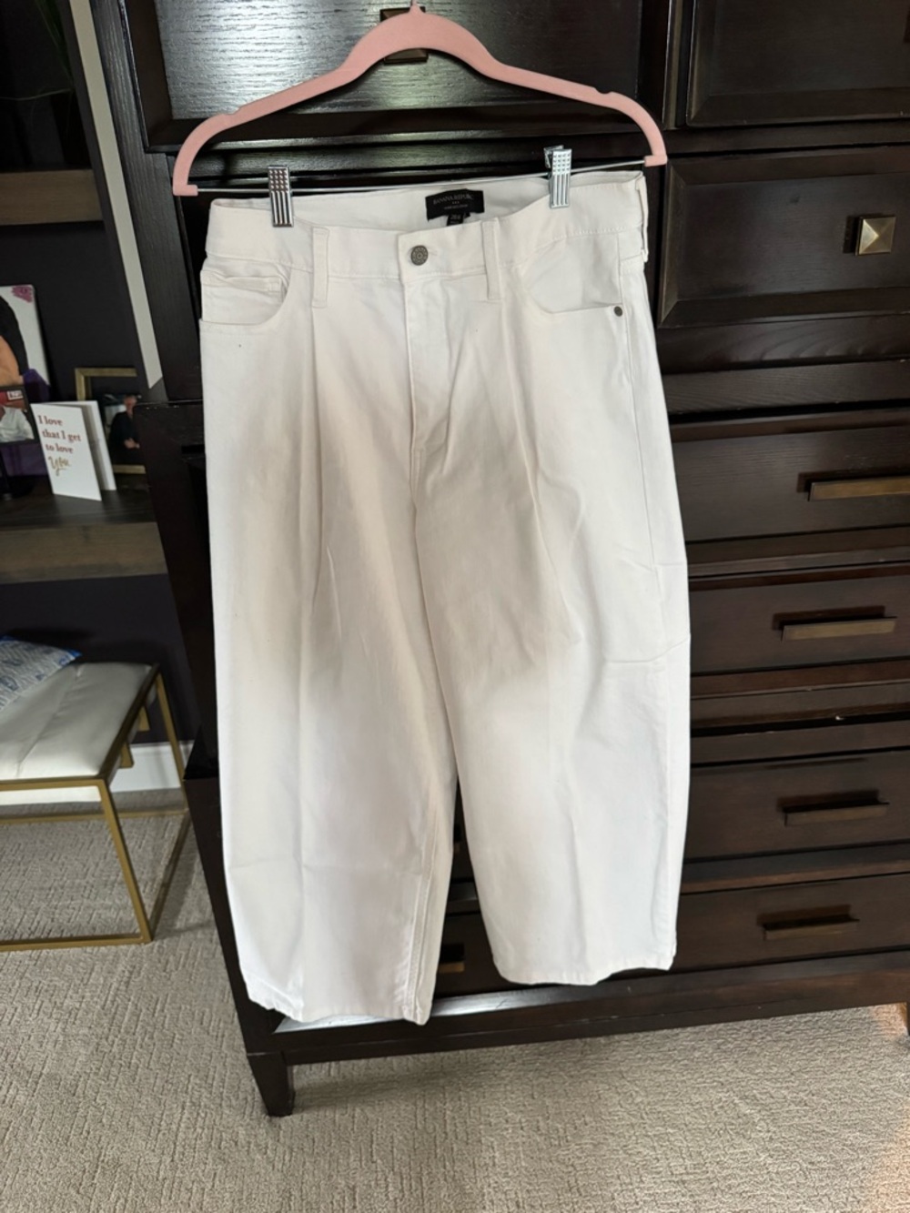 Banana Republic Wide Leg Flare Jeans in White